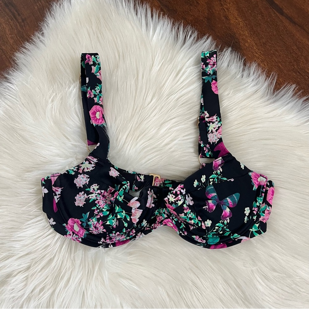 Victoria's Secret Floral Underwire Butterfly Bikini Top